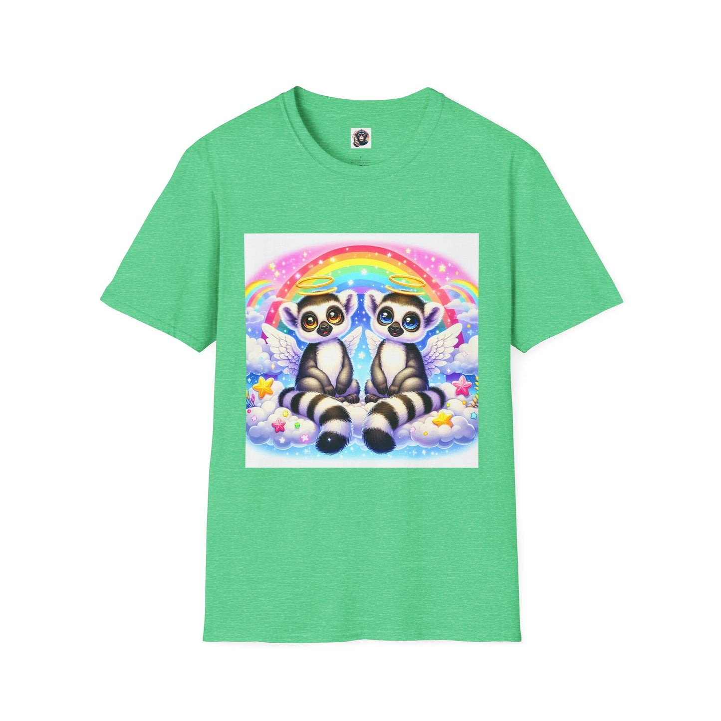 Lemurs T-Shirt Printify S Heather Irish Green 