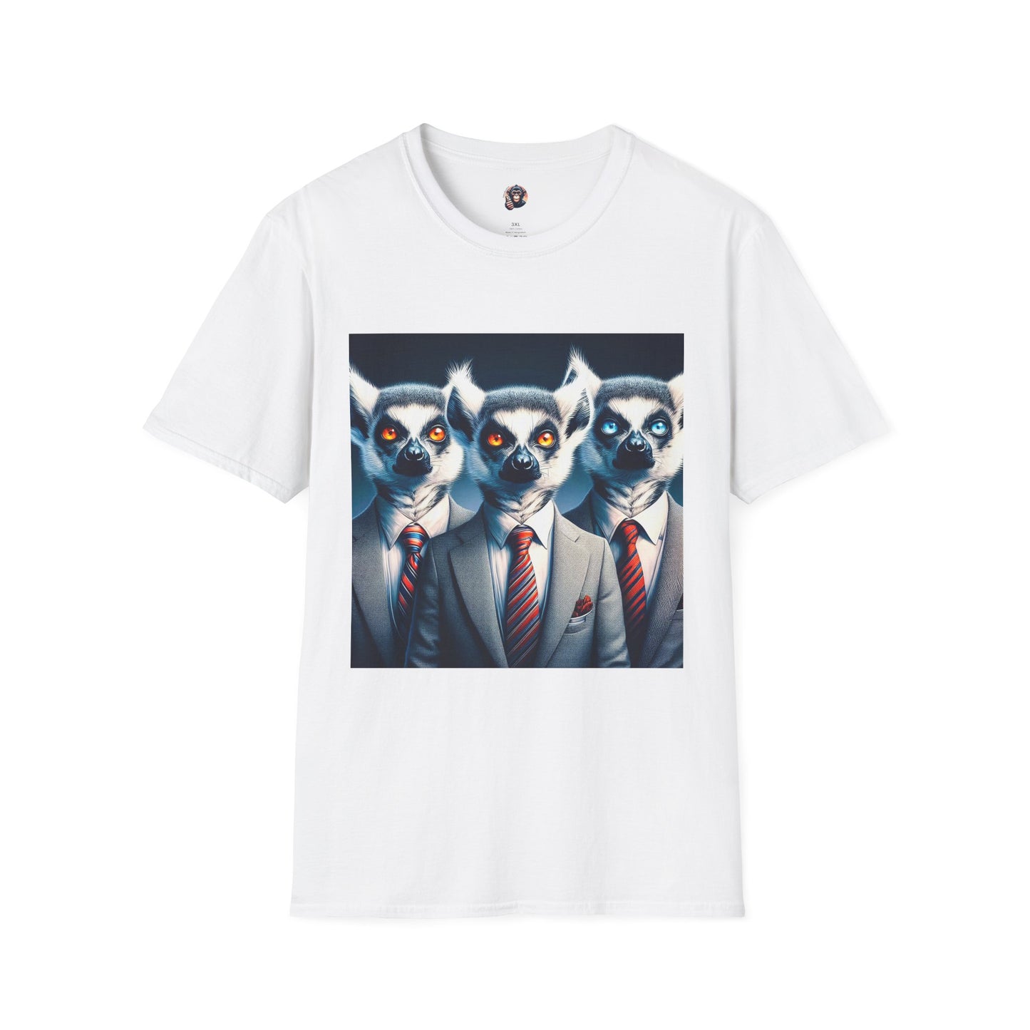 Lemurs business man T-Shirt Printify S White