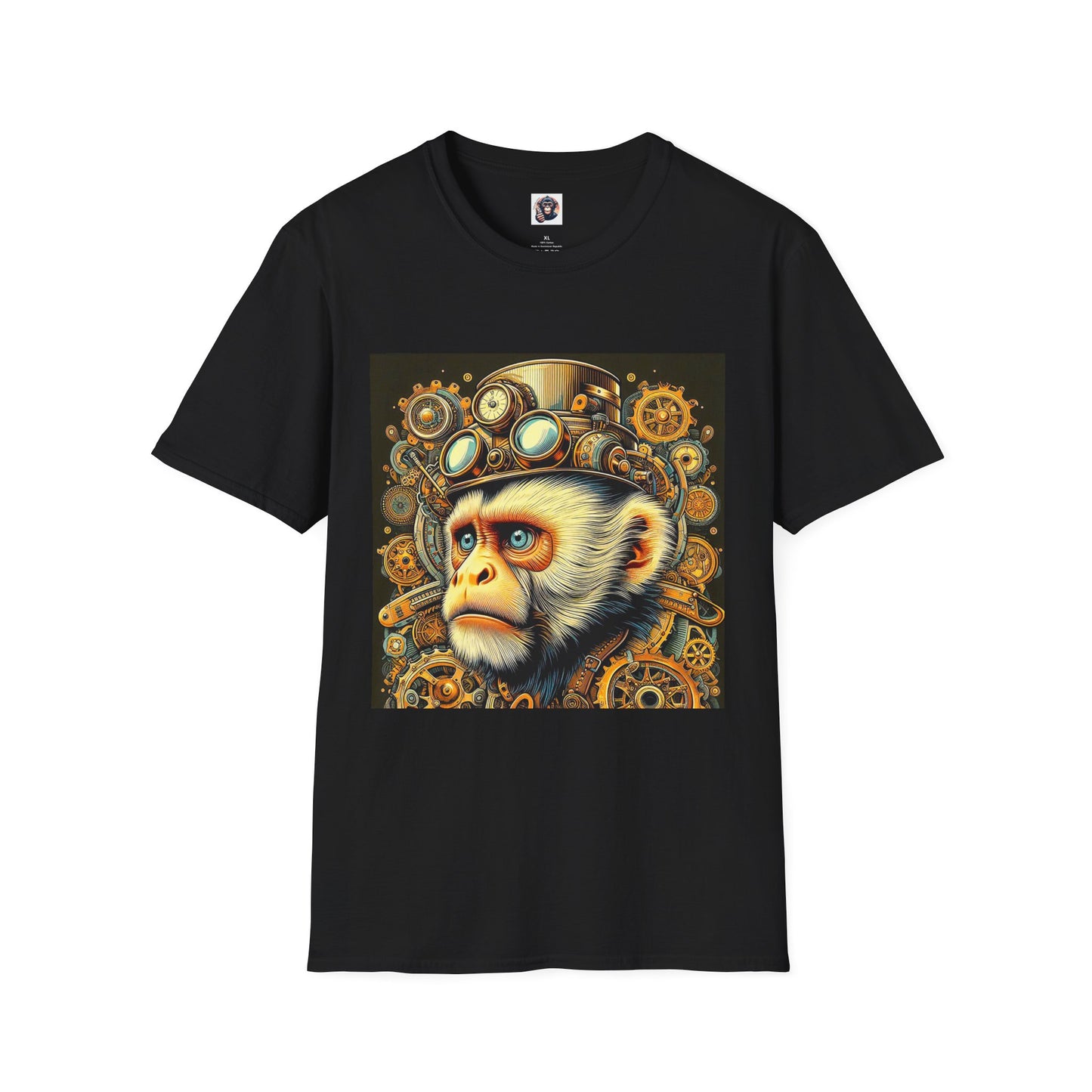 Capuchin Monkey T-Shirt Printify XS Black 