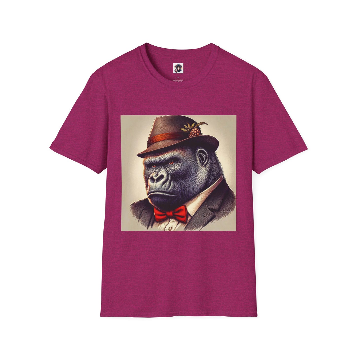 Gorilla T-Shirt Printify S Antique Heliconia 