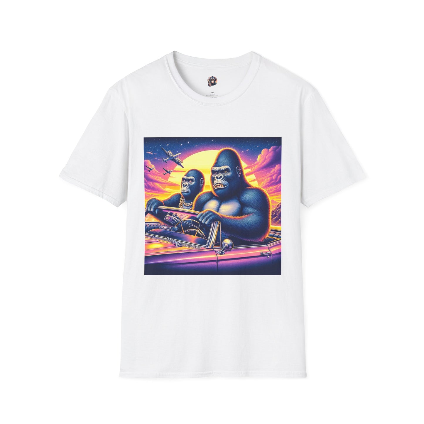 Wacky Gorilla T-Shirt Printify S White 